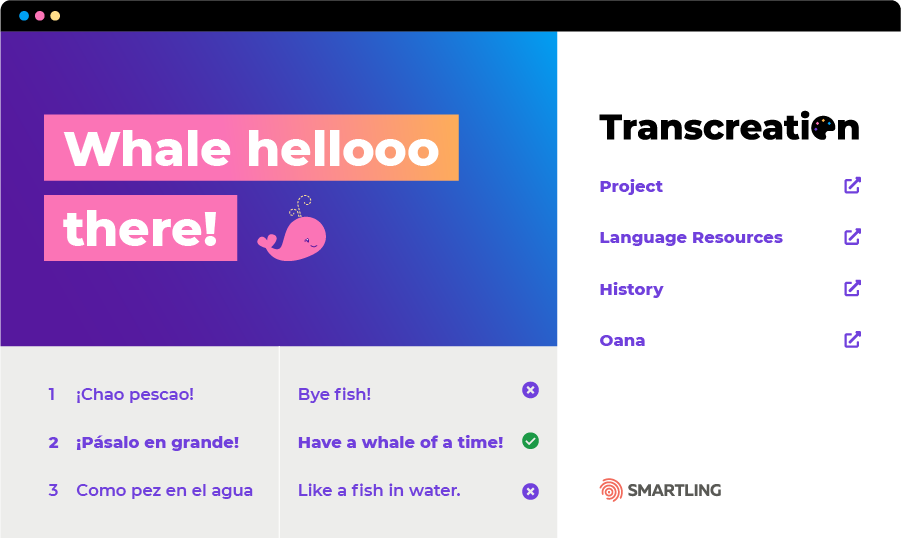 Transcreation Dashboard